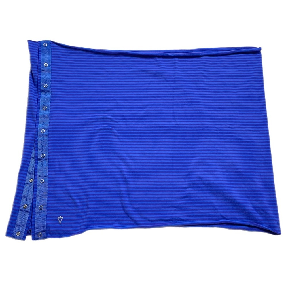Lululemon Ivivva Village Chill Scarf Blue Striped Infinity Snaps OS